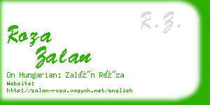 roza zalan business card